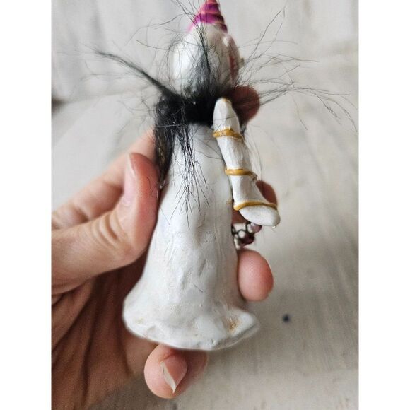 Ghost bobblehead feather Halloween decor mini village jointed - Picture 6 of 8